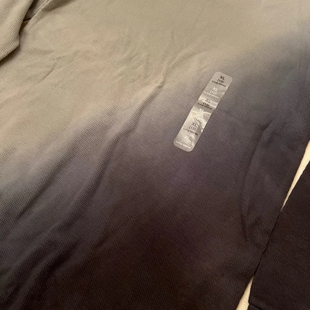 Gap Long Sleeve Waffle Tee Cotton Gray NEW NWT